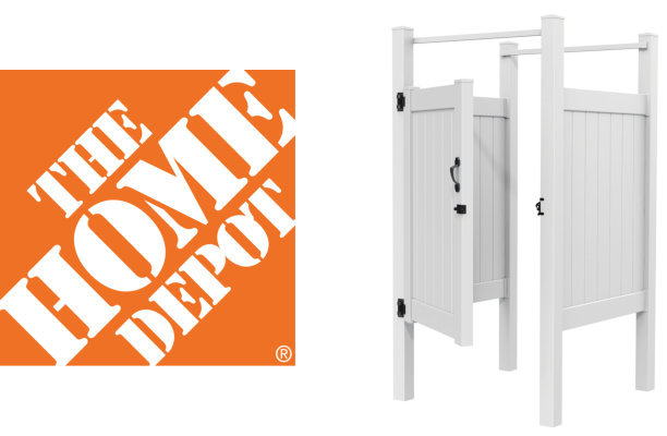 Home Depot Logo with Economy Shower Enclosure